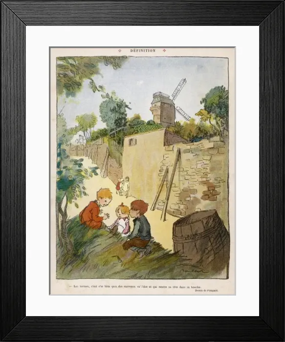 Framed Print : Street Kids / Montmartre Framed Print : Street Kids / Montmartre