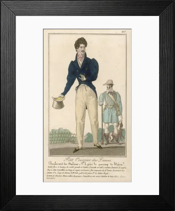 Framed Print : Huntsman Costume 1820S Framed Print : Huntsman Costume 1820S