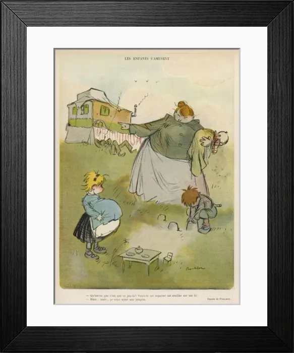 Framed Print : Family / Comic / Having Doll Framed Print : Family / Comic / Having Doll