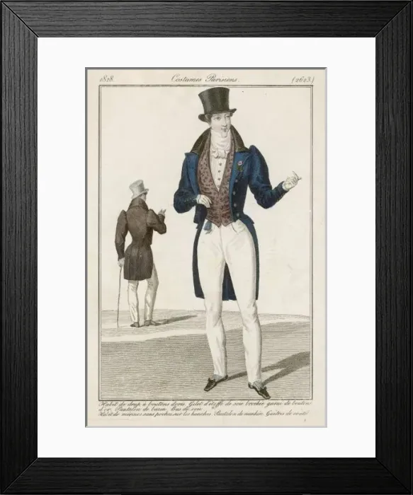 Framed Print : Fancy Waistcoat 1828 Framed Print : Fancy Waistcoat 1828