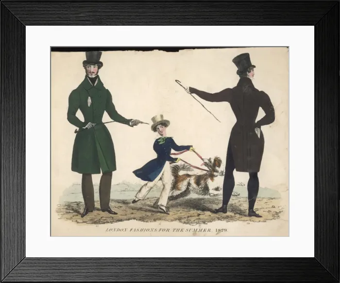 Framed Print : London Fashions Men 1829 Framed Print : London Fashions Men 1829