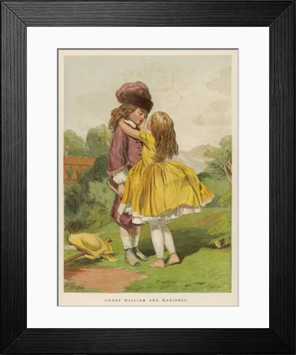 Framed Print : Children / Country / Couple Framed Print : Children / Country / Couple