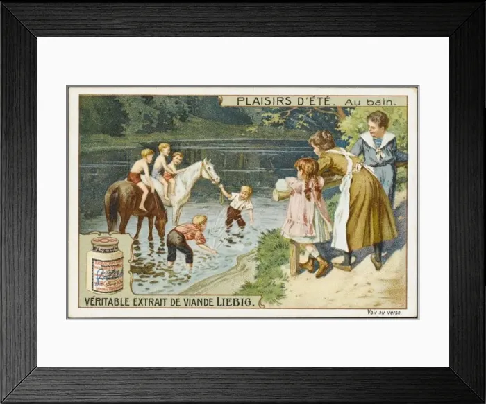 Framed Print : Children / River / Summer Framed Print : Children / River / Summer