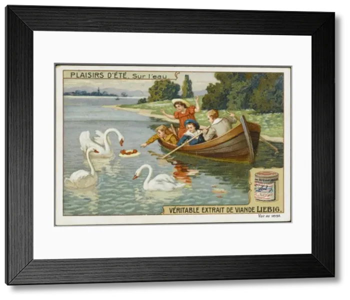 Framed Print : Children / River / Summer Framed Print : Children / River / Summer