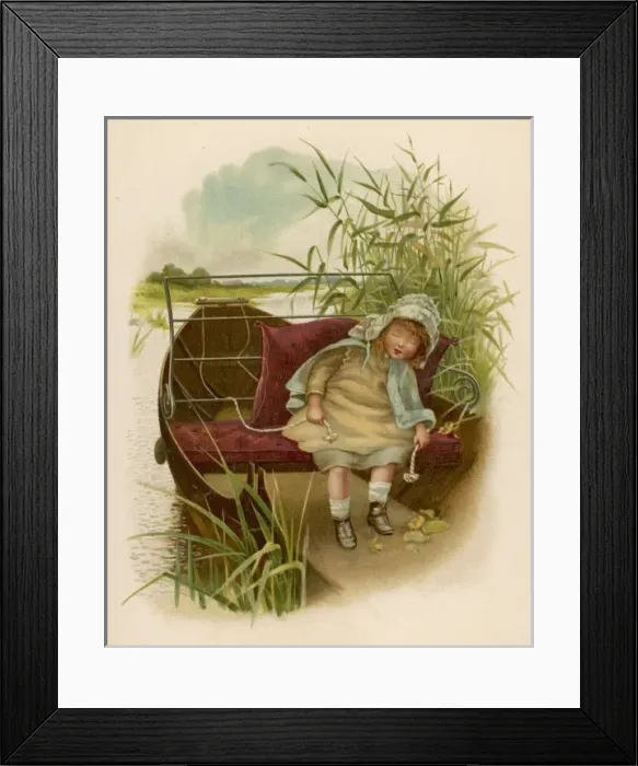 Framed Print : Children / Water 1889 Framed Print : Children / Water 1889