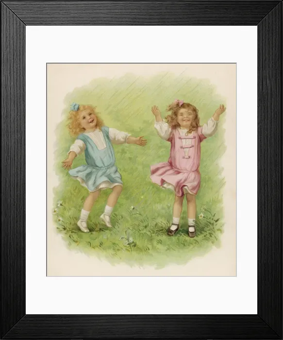 Framed Print : Children / Out in Rain Framed Print : Children / Out in Rain