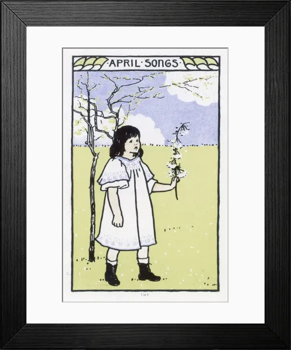 Framed Print : Girl / Spring Countryside Framed Print : Girl / Spring Countryside