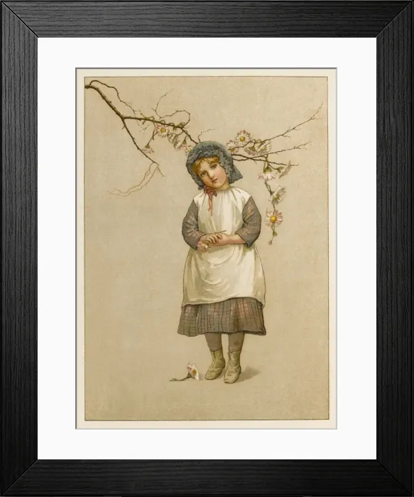 Framed Print : Girl with Daisies 1886 Framed Print : Girl with Daisies 1886