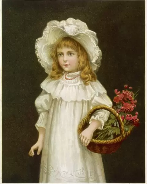 Girl with Basket  /  Flowers