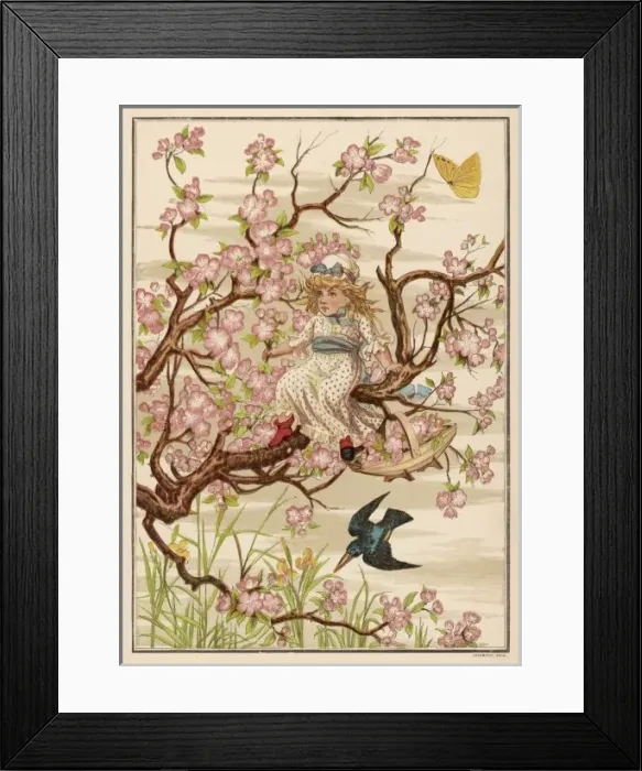 Framed Print : Girl / Apple Blossom 1882 Framed Print : Girl / Apple Blossom 1882