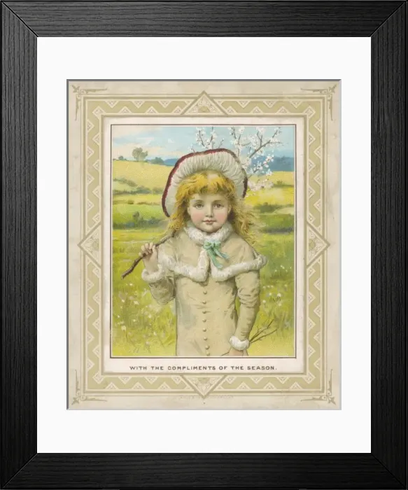 Framed Print : Girl with Spring Blossom Framed Print : Girl with Spring Blossom