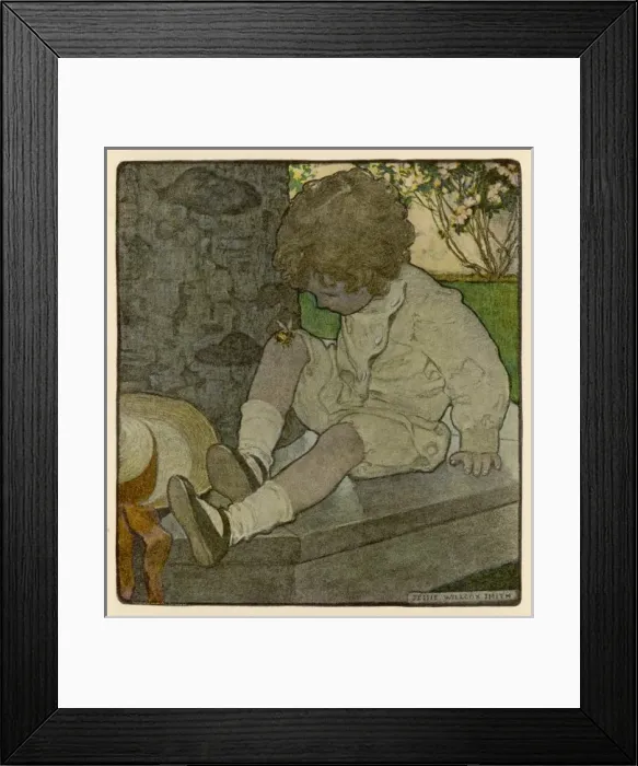 Framed Print : Boy and Bee on Knee Framed Print : Boy and Bee on Knee