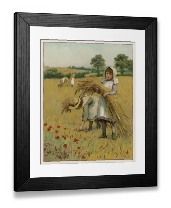 Framed Print : Girls Gleaning 1888 Framed Print : Girls Gleaning 1888