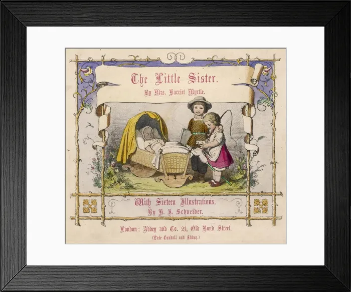 Framed Print : Children Mind Baby 1852 Framed Print : Children Mind Baby 1852
