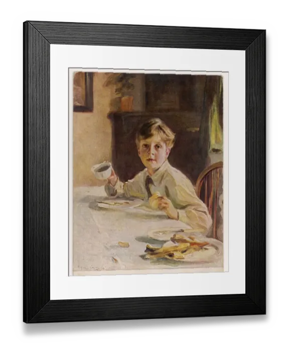 Framed Print : Boy at Breakfast 1932 Framed Print : Boy at Breakfast 1932