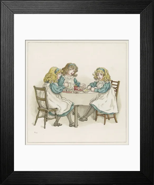 Framed Print : Three Girls have Tea Framed Print : Three Girls have Tea