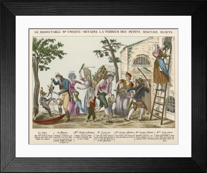 Framed Print : Naughty Children C1810 Framed Print : Naughty Children C1810