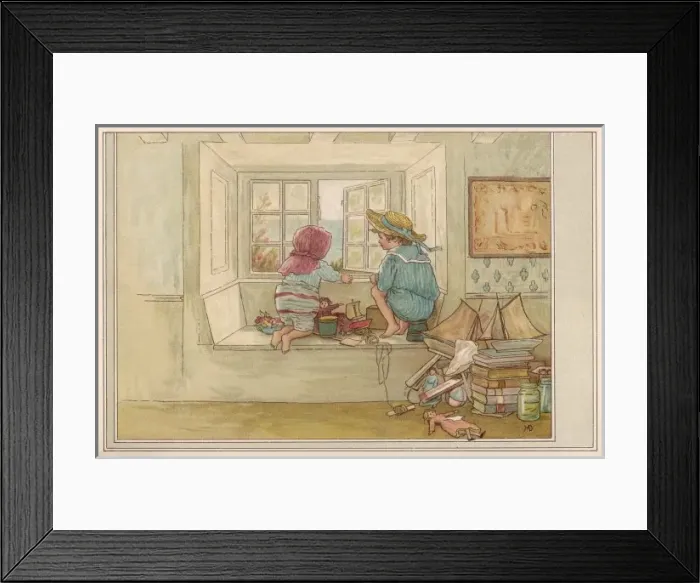 Framed Print : Children in Nursery 1880 Framed Print : Children in Nursery 1880