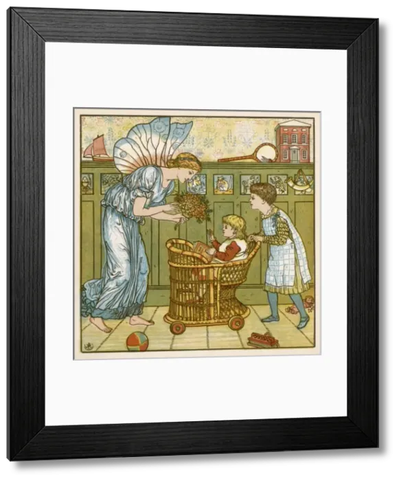 Framed Print : Children in Nursery 1878 Framed Print : Children in Nursery 1878