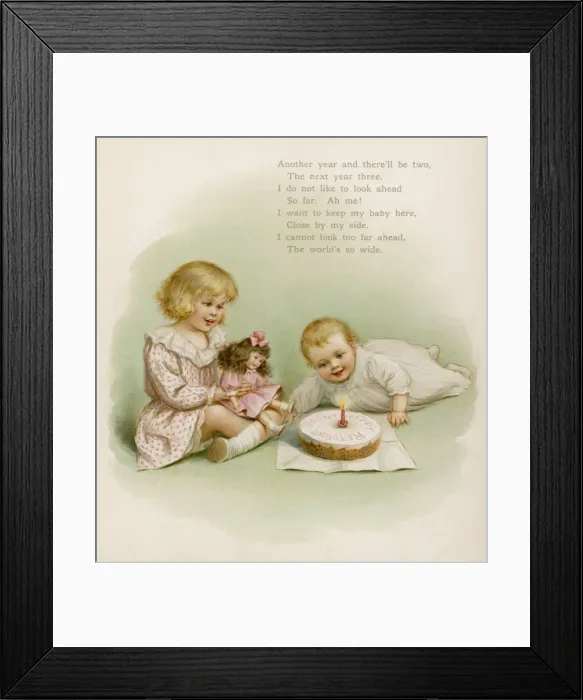 Framed Print : BABYs PARTY C1890 Framed Print : BABYs PARTY C1890