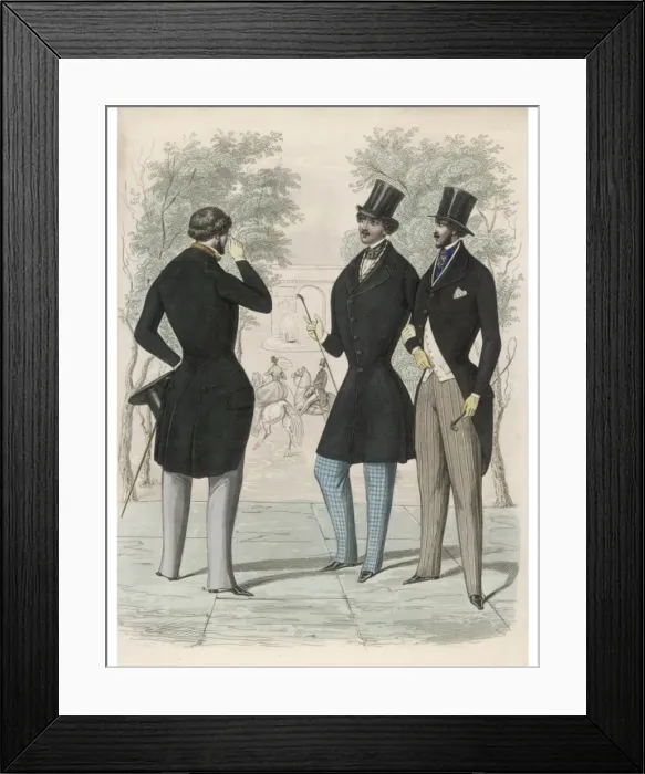 Framed Print : Lonchamps Fashions 1845 Framed Print : Lonchamps Fashions 1845