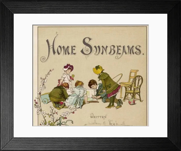Framed Print : Children Reading / Toys Framed Print : Children Reading / Toys