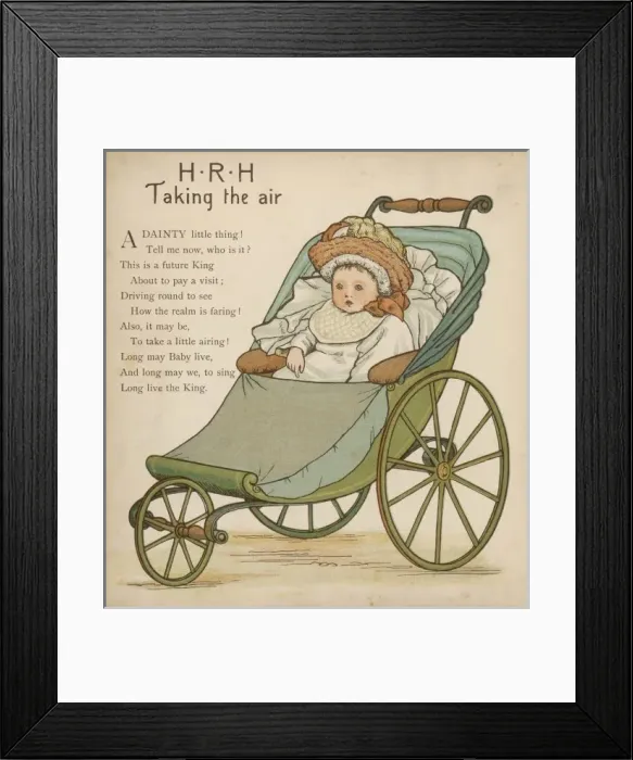 Framed Print : Royal Baby in Pram 1886 Framed Print : Royal Baby in Pram 1886