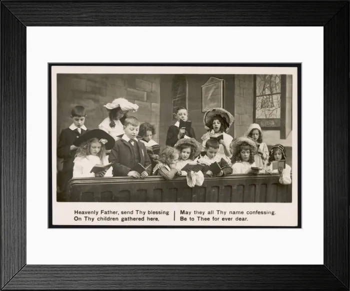 Framed Print : Children Sing in Church Framed Print : Children Sing in Church