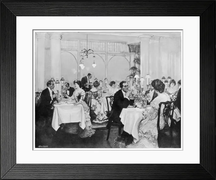 Framed Print : Dinners and Diners 1902 Framed Print : Dinners and Diners 1902