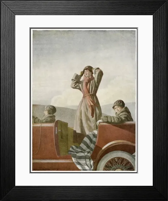 Framed Print : Three Women in a Car Framed Print : Three Women in a Car