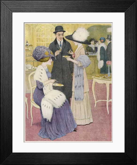 Framed Print : Opera House Foyer 1910 Framed Print : Opera House Foyer 1910