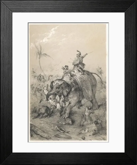 Framed Print : Poruss War Elephants Framed Print : Poruss War Elephants
