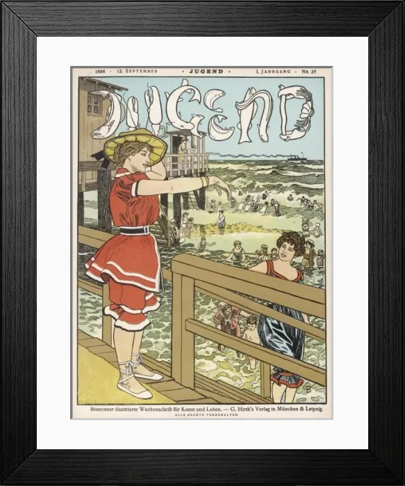 Framed Print : Girls at the Seaside Framed Print : Girls at the Seaside