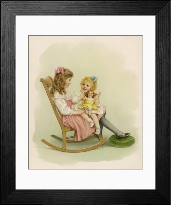 Framed Print : Girls and Doll (Waugh)