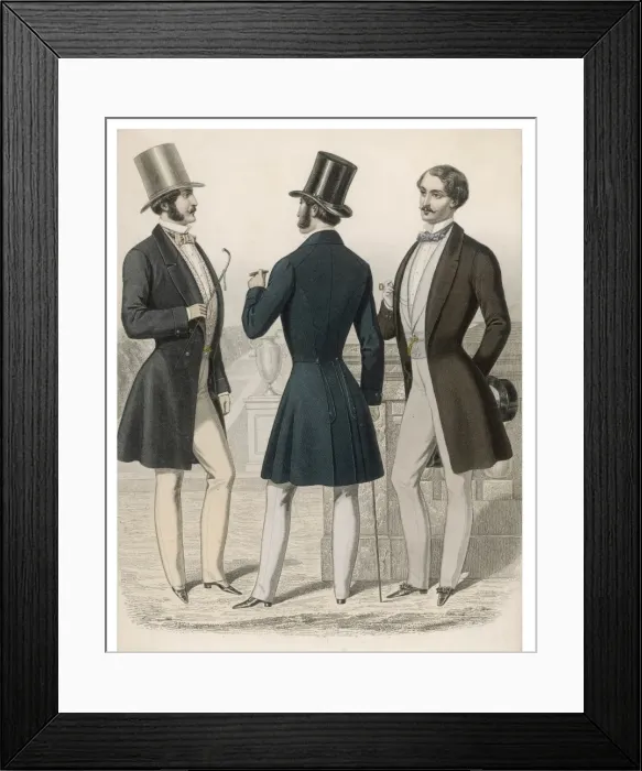 Framed Print : Frock Coats 1854 Framed Print : Frock Coats 1854
