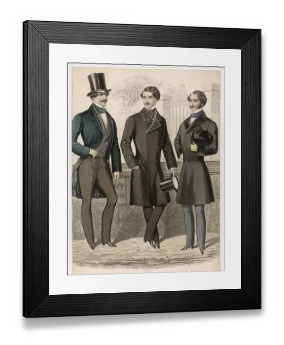 Framed Print : MENs COATS 1853 Framed Print : MENs COATS 1853