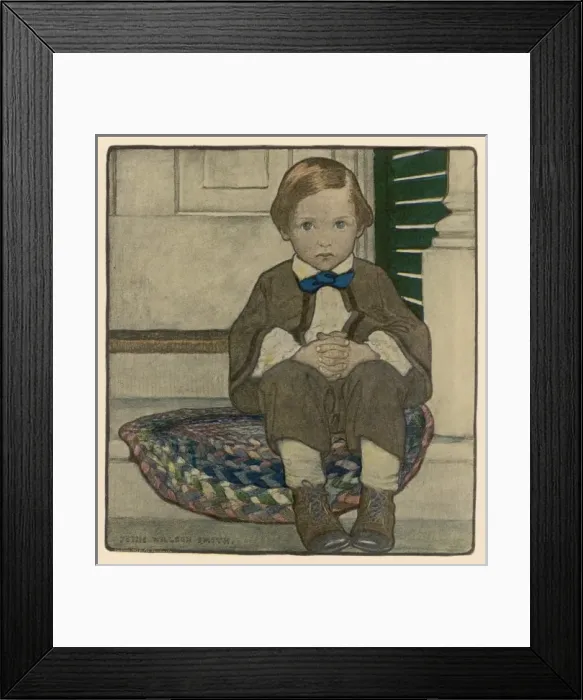 Framed Print : Good Boy Sitting 1905 Framed Print : Good Boy Sitting 1905
