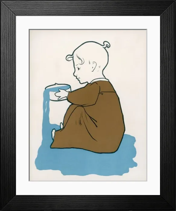 Framed Print : Boy Spilling Supper 1907 Framed Print : Boy Spilling Supper 1907