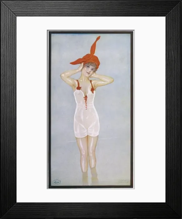 Framed Print : Bathing Beauty / Red Cap Framed Print : Bathing Beauty / Red Cap