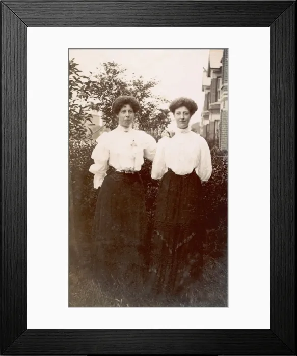 Framed Print : Adult Sisters / Twins 1900 Framed Print : Adult Sisters / Twins 1900