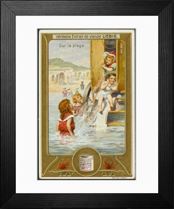 Framed Print : Bathing Machine (Liebig) Framed Print : Bathing Machine (Liebig)