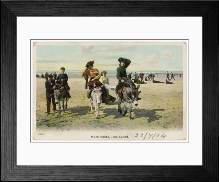 Framed Print : Ladies on Donkeys Framed Print : Ladies on Donkeys