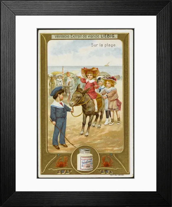 Framed Print : Donkey Ride (Liebig) Framed Print : Donkey Ride (Liebig)