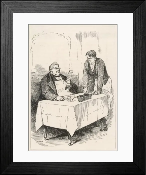 Framed Print : Studying Paris Menu 1874 Framed Print : Studying Paris Menu 1874