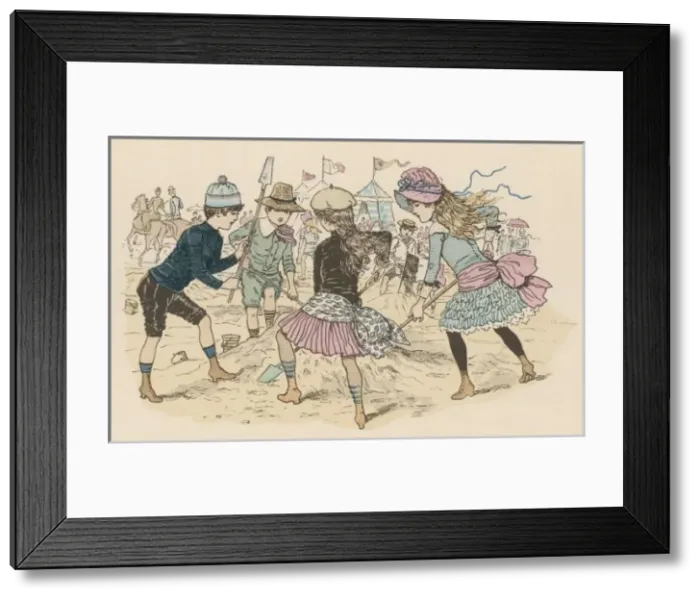 Framed Print : Sandcastles at Ostend Framed Print : Sandcastles at Ostend