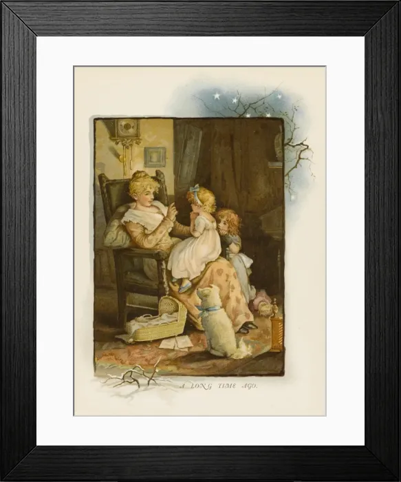 Framed Print : Mother Tells Story C1880 Framed Print : Mother Tells Story C1880
