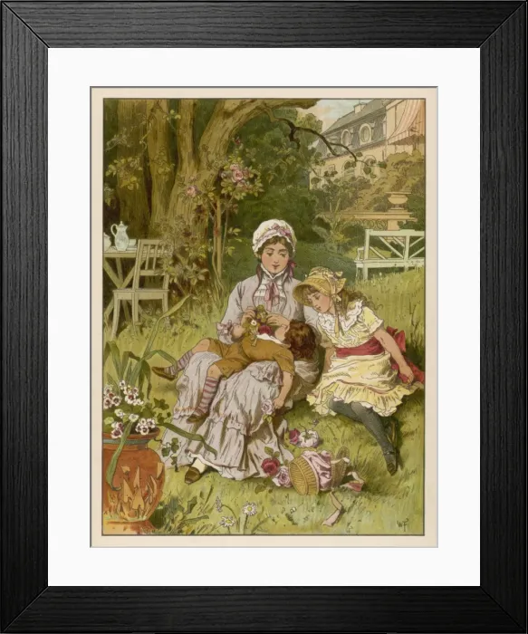 Framed Print : Children / Garden / Mother Framed Print : Children / Garden / Mother