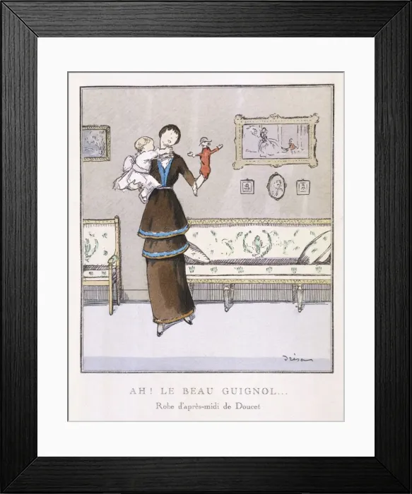 Framed Print : Mother / Baby / Puppet 1914 Framed Print : Mother / Baby / Puppet 1914