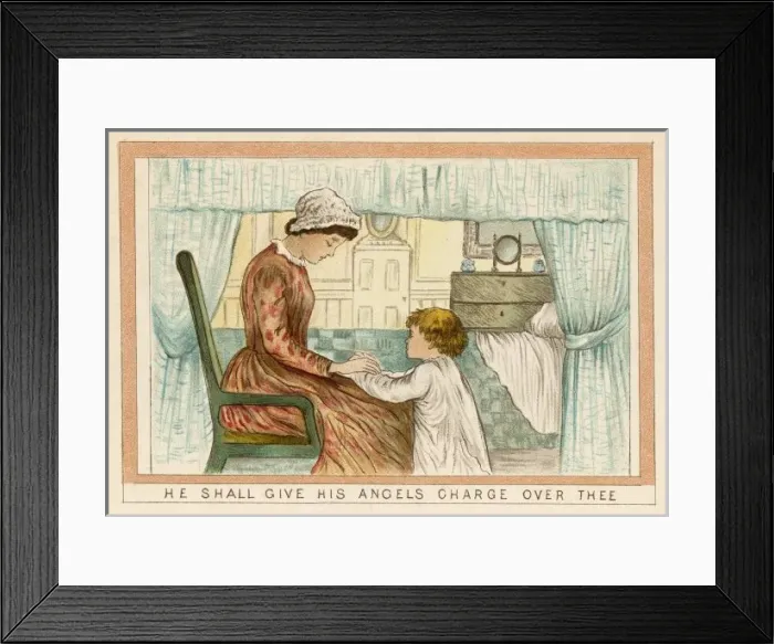 Framed Print : Child Praying C1884 Framed Print : Child Praying C1884