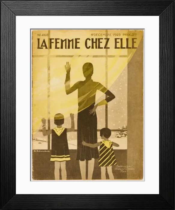 Framed Print : Children Watch Snow 1929 Framed Print : Children Watch Snow 1929